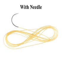 흡수성 봉합사 의료용 바늘 나일론 모노필라멘트 실 외과 연습 키트 교육 시연, [01] with needle, [01] No 5