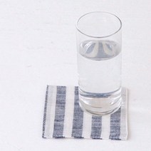 바보사랑 코스터 블루 화이트 스트라이프.포그린넨