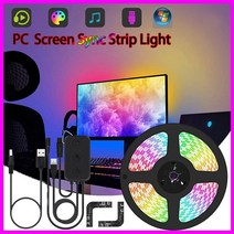 게이밍조명 우주인오로라무드등 붙이는조명 선셋조명스마트 앰비언트 Led PC 백라이트 게임 컴퓨터 모니터, 한개옵션2, 02 US Plug, 03 For 31 to 39 inch