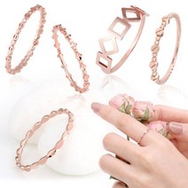 14K 로즈골드 럭셔리 링 금 반지 - 2023968EA