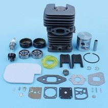 [해외]McCULLOCH CS360T CS400T CS420T 전기 톱 530071884 웜 기어 에어 필터 가스켓 용 41mm 실린더 피스톤 베어링 오일 씰 카브 키트, 한개옵션0