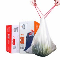 E Clean 구미 NEW 휴지통 호이트 두꺼워진 가정용 자동수거 줄뽑기 호텔 주방 비닐봉지, 13GAL(60X70cm/45EA/흰색)2.16실