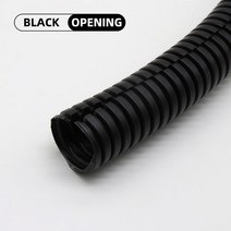 절연 튜브 PP 주름관 플라스틱 와이어 스레딩 보호 10m, 150.Black Open - AD 25 x ID 20