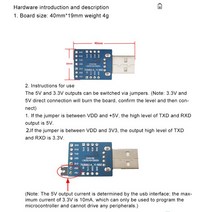 CH340G 3.3V 5V 스위치 USB to TTL 컨버터 보드 UART 모듈 전기 장비 전동 공구 용 전원 공급 장치 액세서리, [01] 금