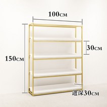 운동화 매장 진열대 신발 수납장 구두 랙 소품 전시대 진열장, 5단 100CM