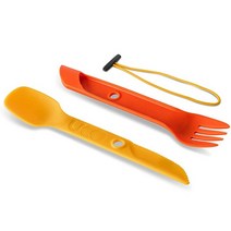 UCO Switch Spork 2피스 통합 캠핑 식기 세트, Retro Sunrise