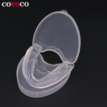 태권도 보호구 Coyoco 스포츠 치아 실리콘 마우스 가드 권투 프로텍터 안티 마모 성형 태권도 마우스 가드 가라데 럭비 교정기, 빨간색 상자