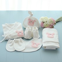 콩닥배내 화이트 쥐띠 배냇저고리 만들기 6종세트 태교바느질 DIY