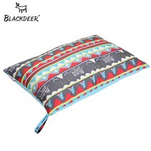 몽골텐트 캐노피천막 대형 Blackdeer 야외 베개 편안한 인도 디자인 휴대용 베개 여행 야외 캠핑 베개, 파란색