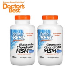 1+1 닥터스베스트 글루코사민 콘드로이친 MSM 옵티MSM 360베지캡슐 OptiMSM 식이유황, 2개