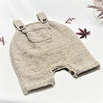 손뜨개 DIY 아기 롬퍼스 (패키지) (6~12개월)/ 아기롬퍼스 아기니트 베이비롬퍼스 유아니트 베이비니트 니트멜방바지 뜨개질 태교뜨개질 아기뜨개옷 손뜨개, 151 차콜