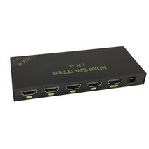 울트라 HD 1x4 hdmi 스플리터 4k 4개 출력에 1개 입력 1080p 4k 60hz 4:4:4 hdcp 2.3 hdr 10 및 3d 해상도 10m 지원, 없음