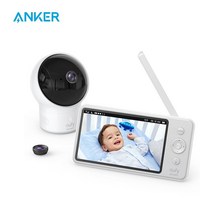 비디오 베이비 모니터 카메라 및 오디오가 포함된 eufy 보안 비디오 베이비 모니터 720p HD 해상도 110° 광각 렌즈 포함