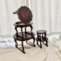 개다리소반 호족반 미니 원목 찻상 과일상 다과상, 4호(35cm)