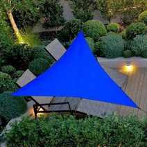 삼각형 야외 차양 방수 햇빛 가리개 보호 캐노피 정원 파티오 풀 그늘 항해 천막 WF, 09 4m-Dark blue
