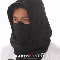 이호토 겨울 마스크 후드워머 김서림방지 방한 오토바이 바이크 낚시 스키 보드, 블랙