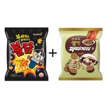 사랑주는쇼핑몰 부셔먹는 불닭스낵 90g x 5 + 쫄병스낵 짜파게티 77g, 10개, 167g