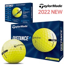 테일러메이드코리아 디스턴스 플러스 옐로우 골프볼 세트 12구 2피스 골프공 DISTANCE+ PLUS GOLF BALLS, 옐로우-1더즌 12개