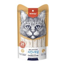 완피 고양이 습식 츄르 크리미퓨레 (치킨&크랩), 25P, 8팩