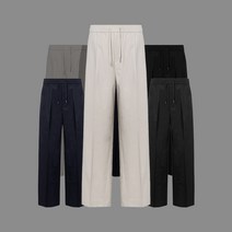 LAINE 감탄 밴딩 와이드 팬츠