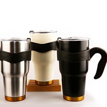 각인 엘리 대용량 진공 핸들텀블러 900ml 손잡이텀블러, 아이보리(레이저마킹 앞면만+7000원)