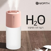 더블로 가습 미니 대용량 무선 가습기 차량용 사무실용, 핑크
