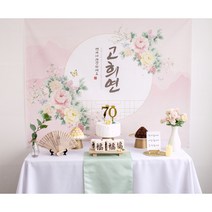 [소장] 판매제품 칠순 잔치용품세트 칠순 상차림 고희연 상차림대여 팔순 환갑 칠순상차림대여, 창문_현수막, 화이트