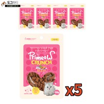 프리미요 크런치 고양이 간식, 참치+연어, 50g, 5팩