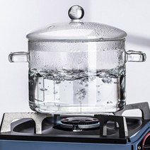 하우스홈 투명 내열유리냄비 1300ml/2000ml 라면 양수냄비, 투명 양수냄비 2000ml, 없음/없음/없음