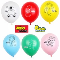 아이코닉스 뽀로로 캐릭터 풍선 (6개입)캐릭터 풍선 행사용품 파티용품 생일파티, 본상품
