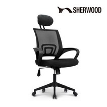 [쉐우드] 휴닉 C01BH 메쉬의자, 색상:블랙(헤드레스트) 프레임/블랙 좌판