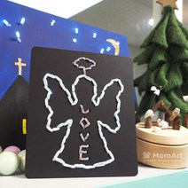 맘아트 DIY 스트링아트 키트 천사 만들기, A.화이트