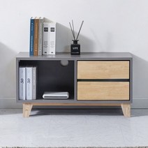 착불배송A5182 LPM 고무나무 거실장 800 1color, 그레이+내추럴