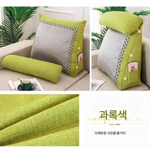 여름 트라이앵글 아이스 쿠션 침대 머리 등받이 다다미 쿠션 침대 쿠션 침실 돗자리 베개, 쿨-과일 아이스 돗자리, 60*20*50은베개를하지않는다