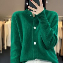 100% 순모 여성용 루즈한 가디건 상의