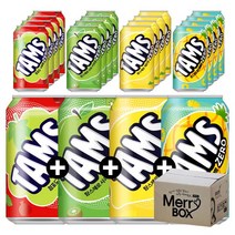 롯데칠성 탐스제로 혼합세트 355ml x 24캔 오렌지/사과/파인/복숭아/석류, 05){청포6+사과6+레몬6+파인6}, 1세트