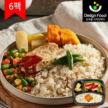 [디자인푸드]맛남주의 맛난식탁도시락 귀리곤약밥&두부닭가슴살스테이크 6팩/12팩/18팩/24팩 냉동도시락, 6팩