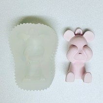 호두마루샵 고리형 눈가린베어브릭몰드 석고방향제재료 수제실리콘 데코 캐릭터 차량용실리콘몰드