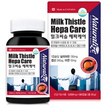 네추럴라이즈 밀크씨슬 헤파케어 1 000mg x 90캡슐 3개월분, 1통