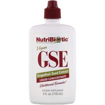 NutriBiotic 비건 GSE 자몽 씨추출물 농축액 118ml(4fl oz), 1개