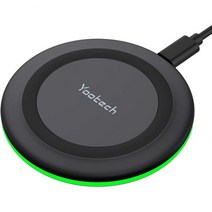 Yootech Wireless Charger 10W Max Fast Wireless Charging Pad Compatible with iPhone 14/14 Plus/14 Pro, 블랙/블루