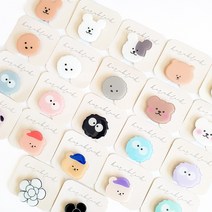 그립톡 핸드폰 커플 에폭시 스마트폰 거치대 동물 스마트톡, 37. 에폭시 꼬깔몽몽이