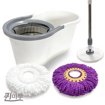 퀸마루 깔끔베라 스핀청소기 보라걸레1장+백색걸레1장, 단품