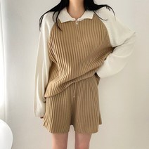 휘앤유 피넛 골지 니트 3부 반바지