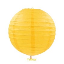 프린트 라운드 종이 랜턴 16인치 40cm 웨딩 생일 파티 할로윈 장식, 16inch 40CM, paper lantern yellow