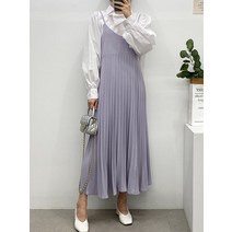 마레 플리츠 뷔스티에 롱 원피스(5color)