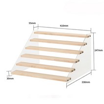 피규어 장식장 진열장 아크릴 acrylic wooden display stand 케이스, 6겹 40cm