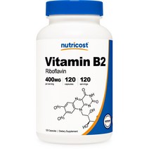 뉴트리코스트 비타민 B2 리보플라빈 400mg 캡슐, 120개입, 1개