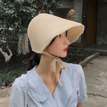 루이벤 니트 끈 보넷모자