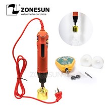 ZONESUN 소형 핸드 헬드 수동 플라스틱 파우치 유리 오일 세척 꿀 액체 병 씰링, 220v 맞춤형 척